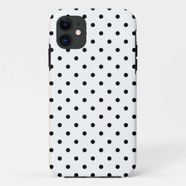 Small Black Polka dots white background Case-Mate iPhone Case (Back)
