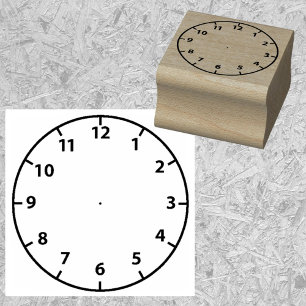 Small Blank Clock Face Rubber Stamp