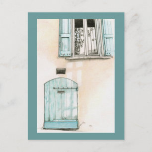 Small Blue Door Postcard