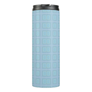 Small blue squares. thermal tumbler