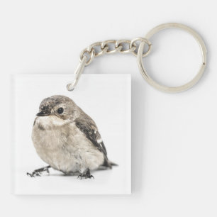 Small Brown Garden Bird Photo Keychain