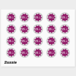 Small Business 25% OFF Promotional  Classic Round Sticker