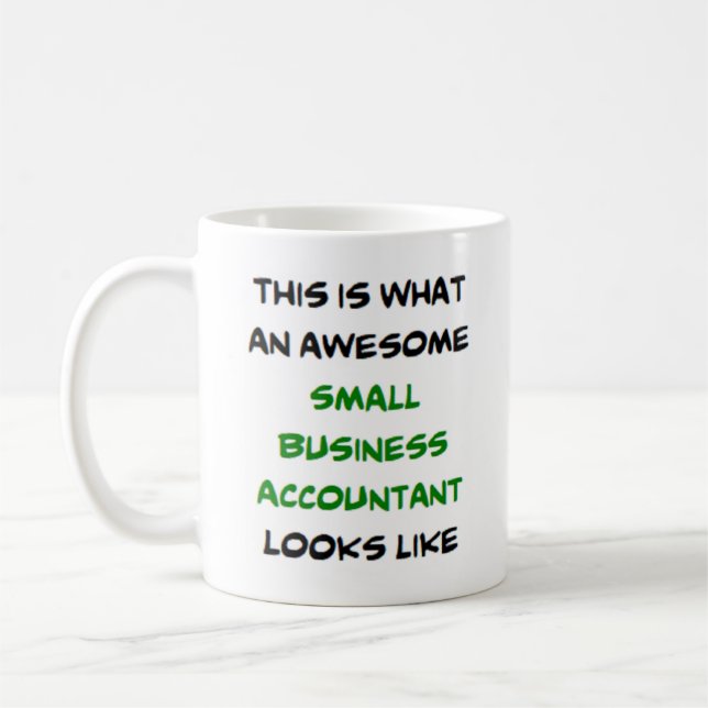 small business accountant, awesome coffee mug (Left)