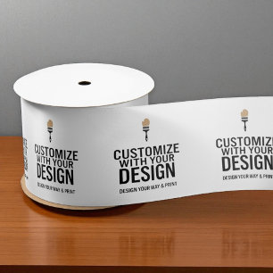 Small Business Custom Personalized Company Satin Ribbon