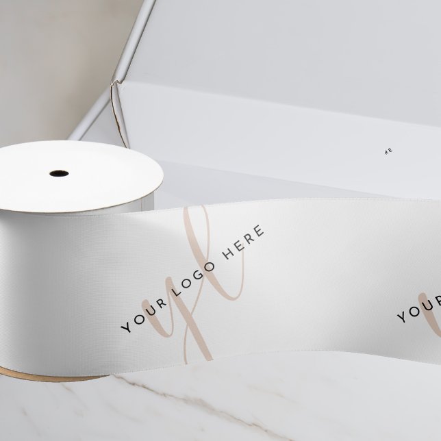 Small Business Custom Printed Logo Branded Satin Ribbon (Creator Uploaded)