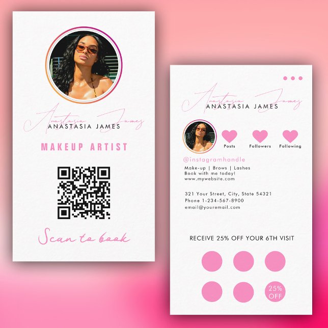 Small Business Discount Loyalty QR Code Business Card (Small Business Discount Loyalty QR Code Business Card)