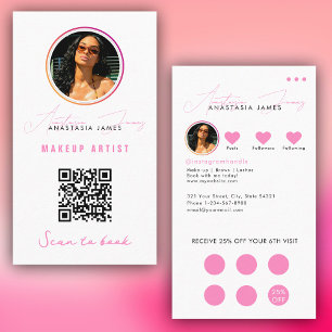 Small Business Discount Loyalty QR Code Card