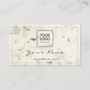 Small Business Floral QR LOGO Natural Organic Bio Card