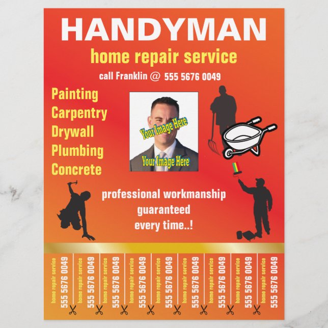 Small Business Flyer Handyman Home Repair Service (Front)
