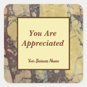Small Business Gem Photo Customer Appreciation Square Sticker