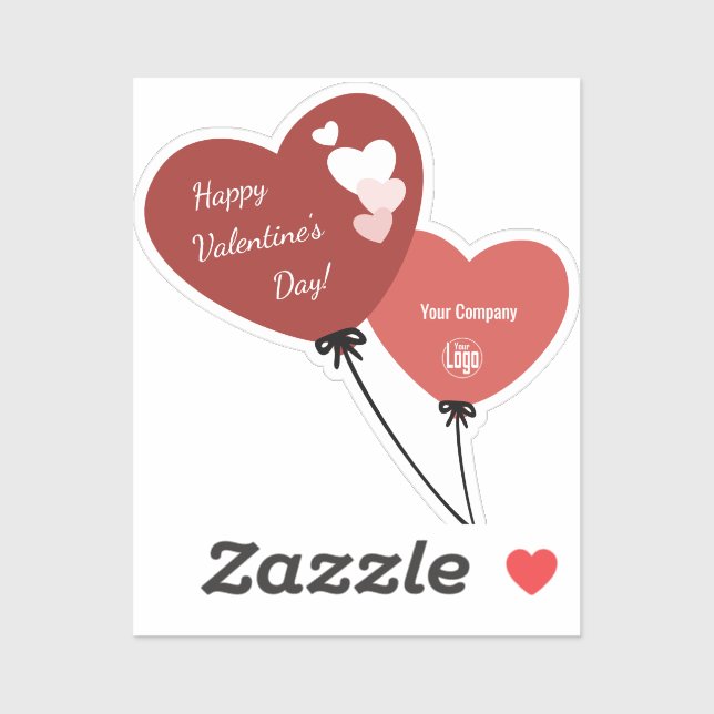 Small Business Happy Valentine's Day Two Balloons (Sheet)