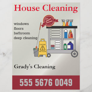 Small Business House Cleaning Service Flyer