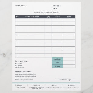 Small Business Invoice   Letterhead
