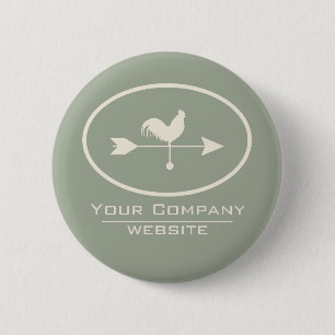 Small Business Ivory Weathervane 2 Inch Round Button