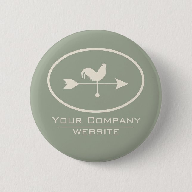 Small Business Ivory Weathervane 2 Inch Round Button (Front)