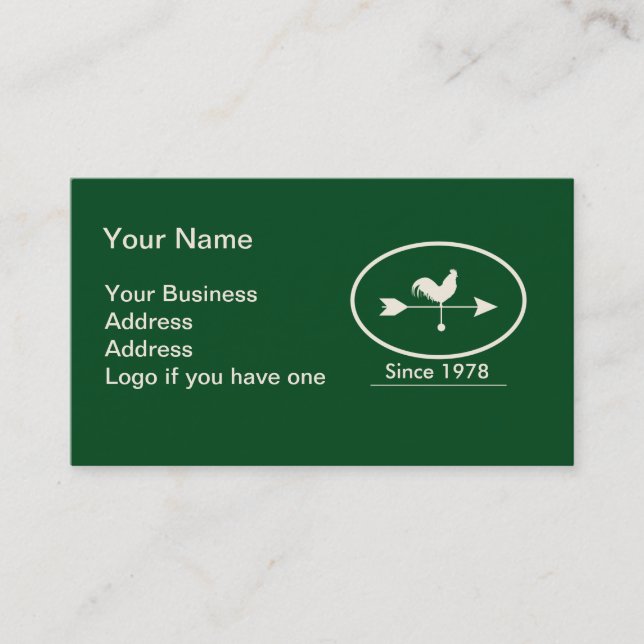 Small Business Ivory Weathervane Card (Front)