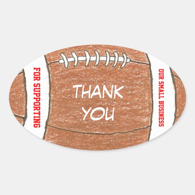 Small business label - football (Front)
