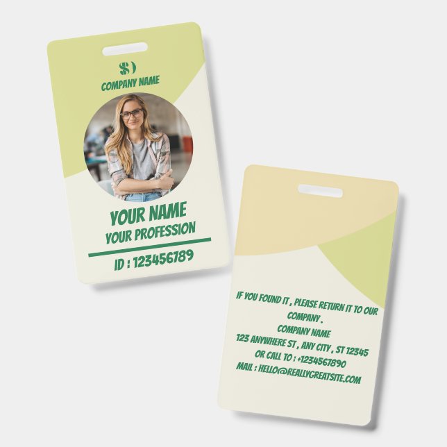 Small Business Logo Custom Round Badge (Front & Back)
