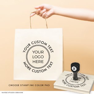 Small Business Logo Custom Text Rubber Stamp