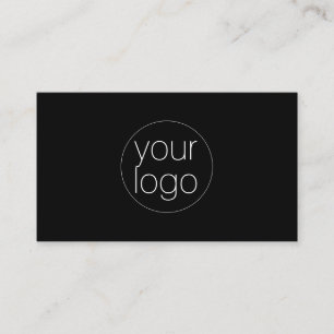 Small Business Logo Thank You QR Card black