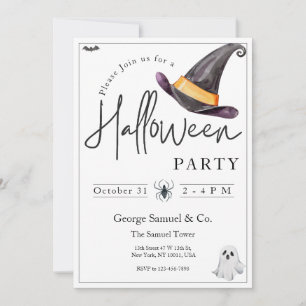 Small Business Minimalist Halloween Office Party Invitation