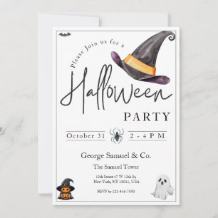 Small Business Minimalist Halloween Office Party Invitation