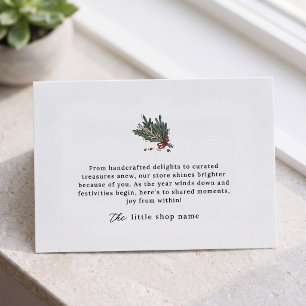 Small Business Modern Minimalist Thank You Holiday Card