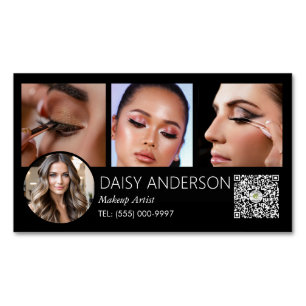 small business MUA Elegant Makeup Artist Magnetic Business Card