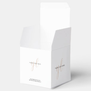 Small Business Packaging Custom Logo Branded Favor Box