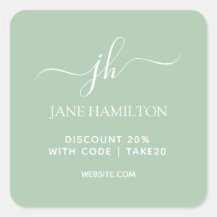 Small Business Packaging Discount Code Square Sticker
