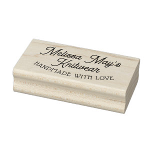 Small business personal handcrafted with love rubber stamp