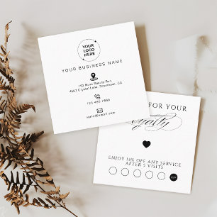 Small Business Promotional Marketing Loyalty Card