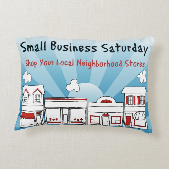 Small Business Saturday  Accent Pillow (Back)