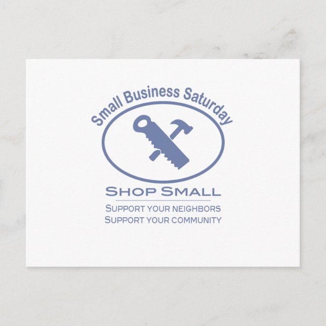 Small Business Saturday - Hardware blue Postcard (Front)
