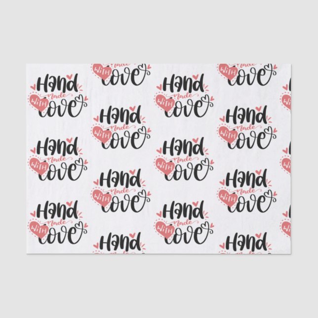 Small Business Shipping Handmade With Love Tissue Paper (Front)