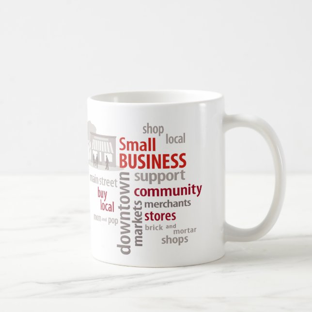 Small Business, Shop Local, Buy Local Coffee Mug (Right)