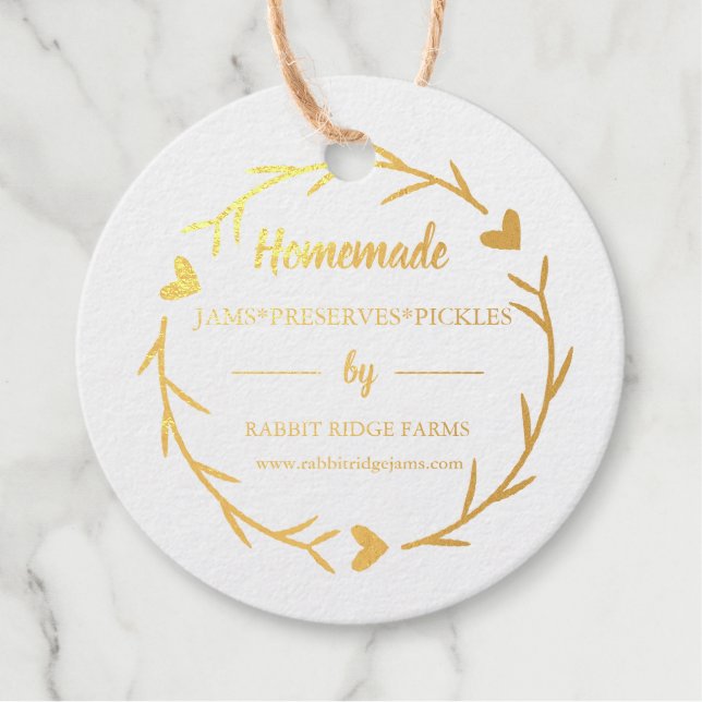 Small business supplies packaging tag label foil (Front)