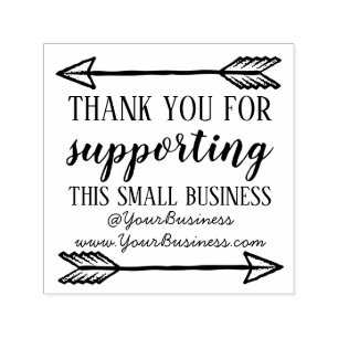 Small business support thank you packing self-inking stamp