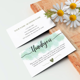 Small Business Thank You Card For Customer
