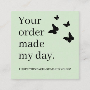 Small Business Thank You Customer Appreciation Square Business Card