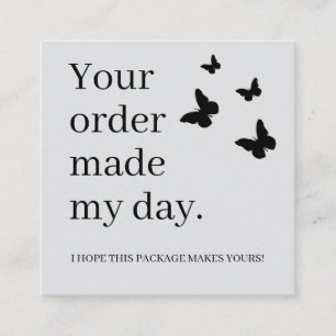 Small Business Thank You Customer Appreciation Square Business Card