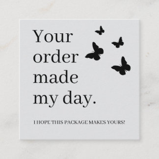 Small Business Thank You Customer Appreciation  Square Business Card