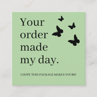 Small Business Thank You Customer Appreciation  Square Business Card