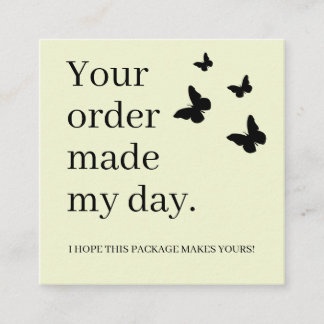Small Business Thank You Customer Appreciation  Square Business Card