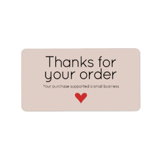 Small Business Thank You Package Label