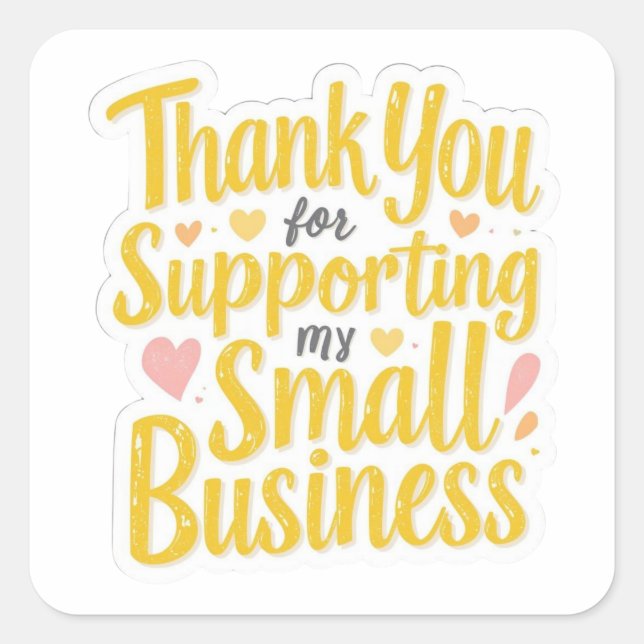 Small Business Thank You Sticker (Front)