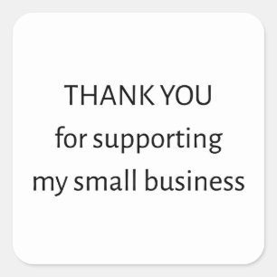 Small Business Thank You Sticker   Packaging Label