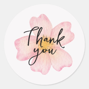 Small Business Thank You Sticker - Pink Floral