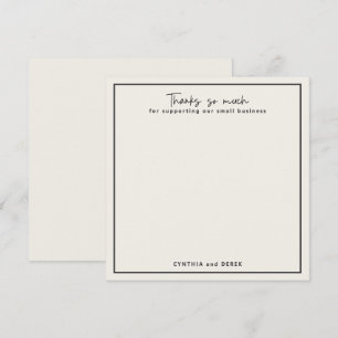Small Business Thanks So Much Simple Professional Card