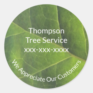 Small Business We Appreciate Our Customers Green Classic Round Sticker